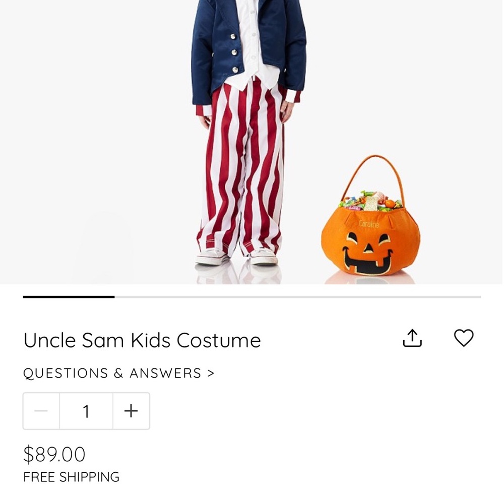 Target Patriotic Kids Costume - Blue, Red, White